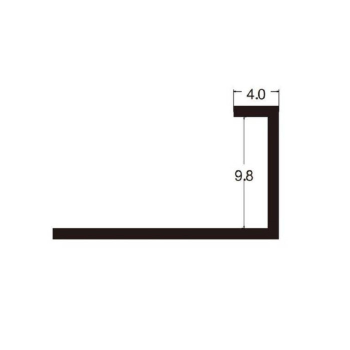 Профиль торцевой финишный 104-N 3000х10х4 мм, бронзовый