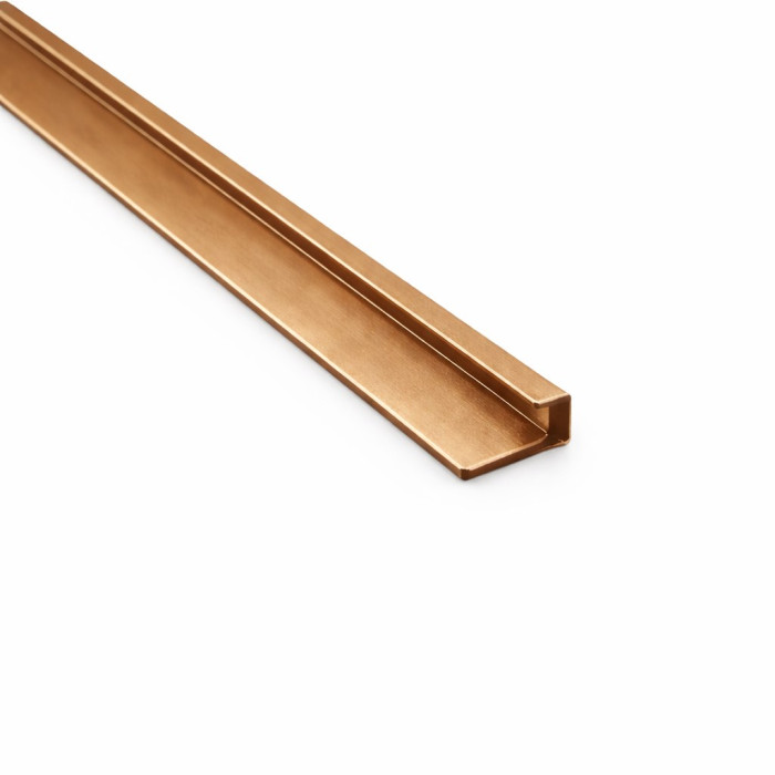 Профиль торцевой финишный 104-N 3000х10х4 мм, бронзовый