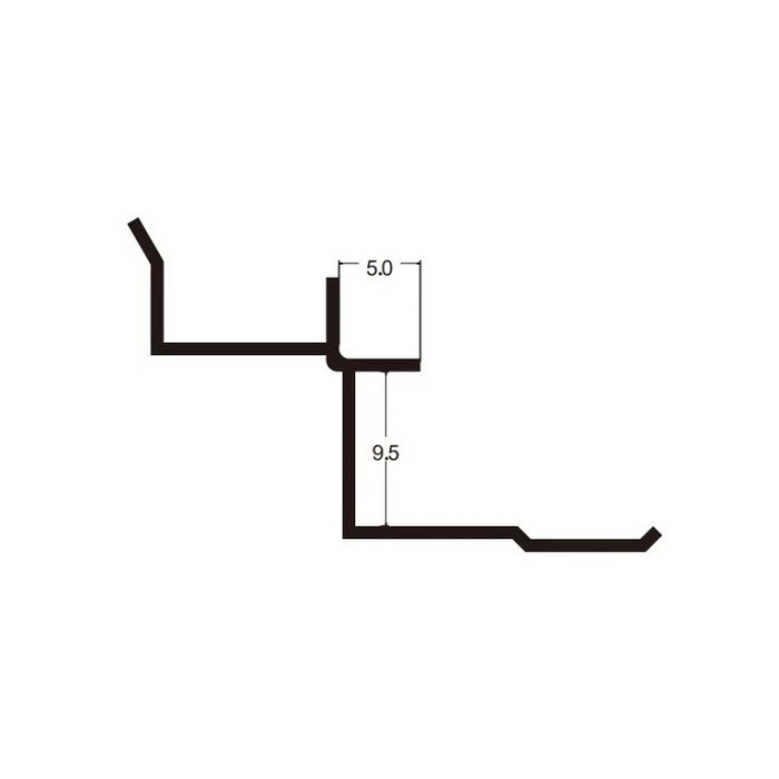Профиль угловой внутренний A02 3000х9,5х5 мм, бронзовый
