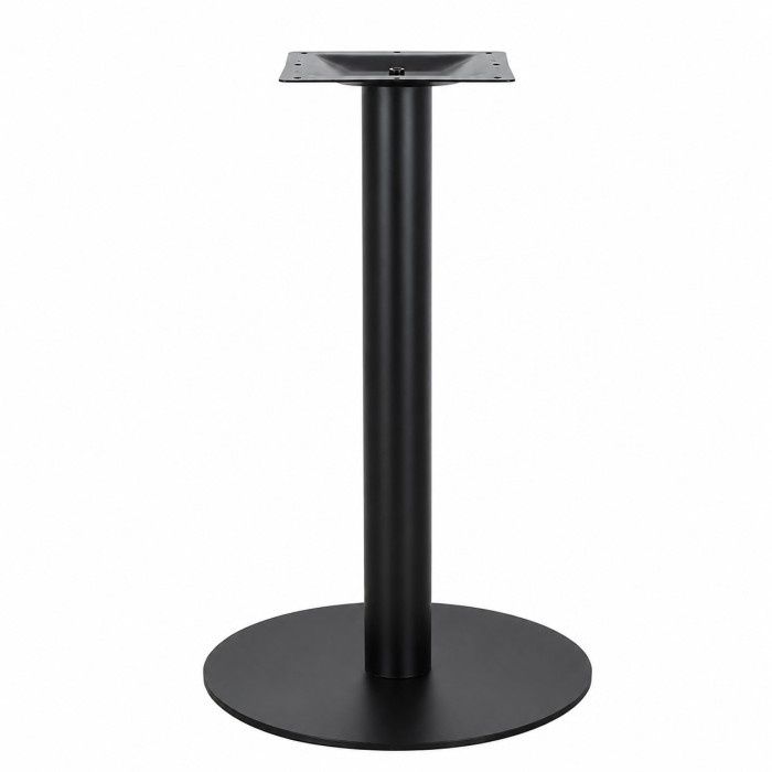 Подстолье D1=450x7 mm, D2=76 mm, 300x300 mm, H=720 mm, черный
