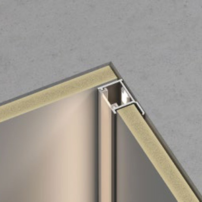 Профиль боковой финишный D1023 3000х16х12 мм, под светодиодную ленту, черный