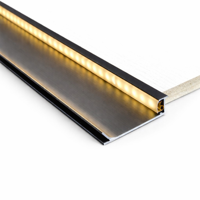 Профиль напольный 750 3000х52,9х11,1 мм, под светодиодную ленту, черный