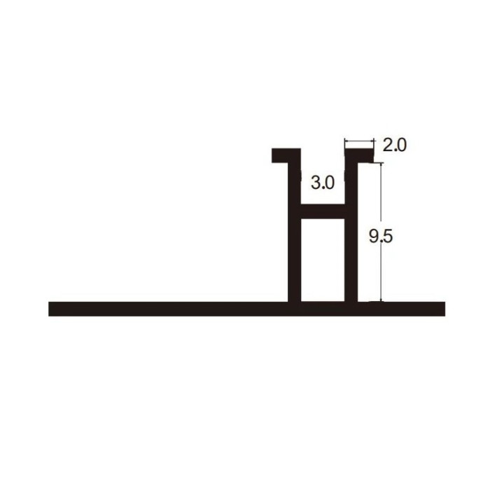 Профиль соединительный 106-A 3000х6,3х11,5 мм, черный