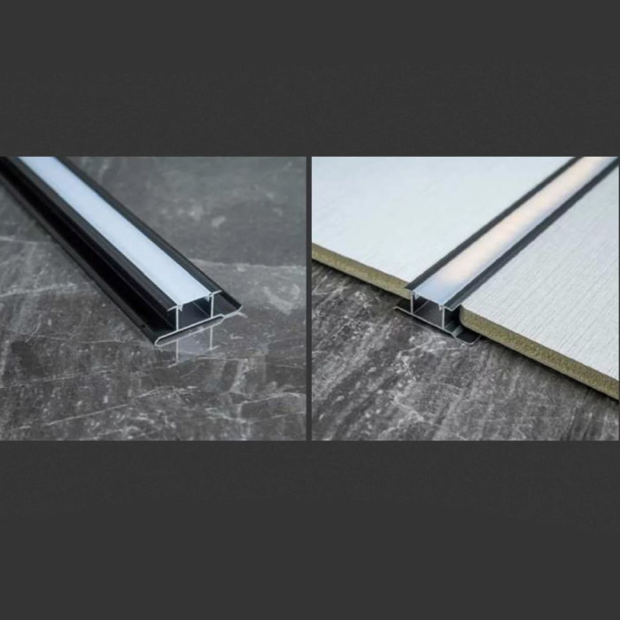 Профиль соединительный DH137 3000х19,5х9,5 мм, под светодиодную ленту, черный