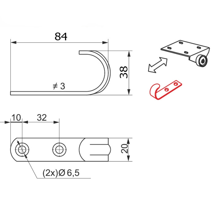 Зацеп для колеса AZ 321-1