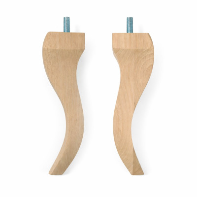 Ножка H=280 мм дерев. неокрашенная KM672, М8 бук