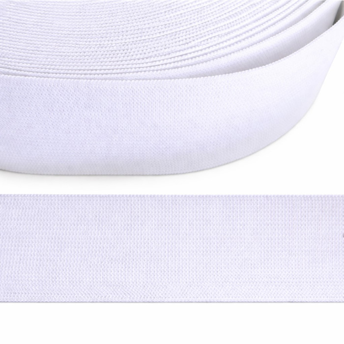 Резинка 40 мм белая 50 м (КИТ)