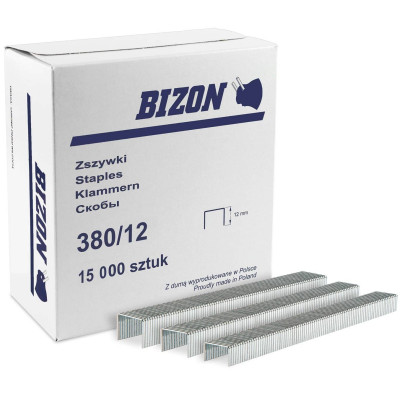 Скоба обивочная Bizon 12 мм 380 (80) (15000 шт/пачка) 6 шт/кор